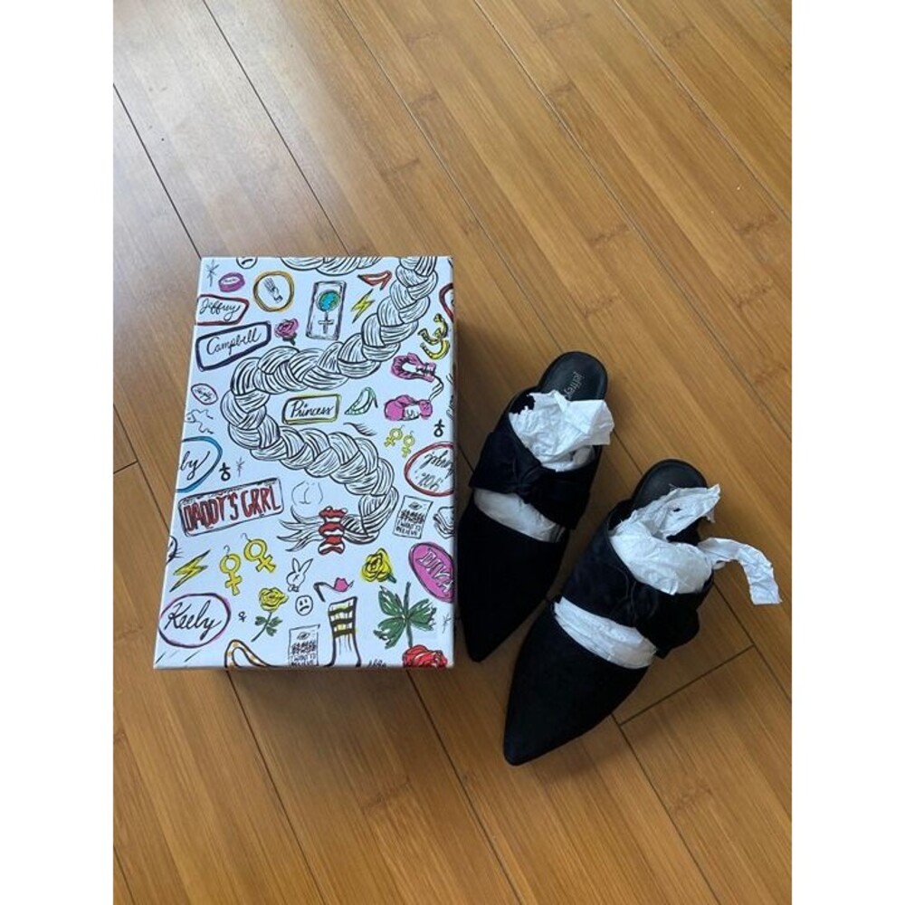 Jeffrey Campbell Charlin Bow Black Mule Size 8.5 - Picture 3 of 6